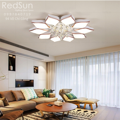 Đèn Mâm Ốp Trần Hiện Đại Trang Trí Pha lê  OT-LAYDY06