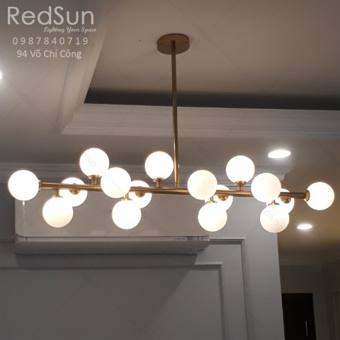 Đèn thả ngang cầu sứ 16 bóng DC-1416