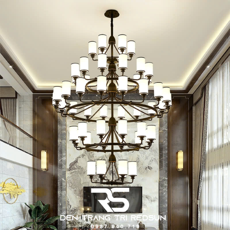 Đèn Chùm Phòng Khách Phong Cách Indochine IDC-018