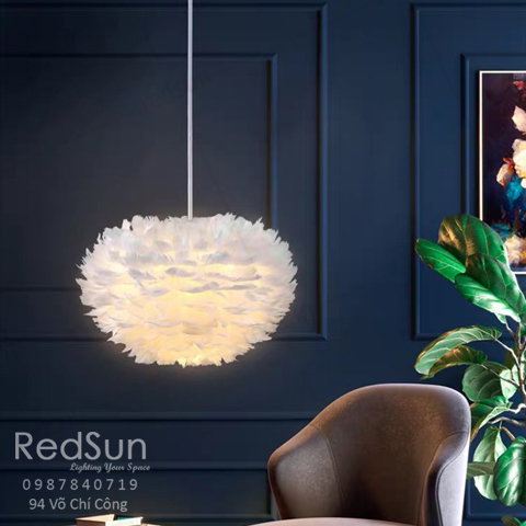 Đèn Thả Hiện Đại Lắp Phòng Khách, Phòng Ngủ Lông Vũ CDT-L012