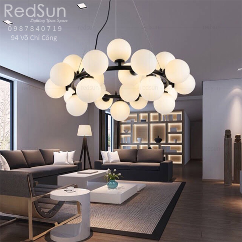Đèn chùm vòng cầu sứ 25 bóng DC-1425