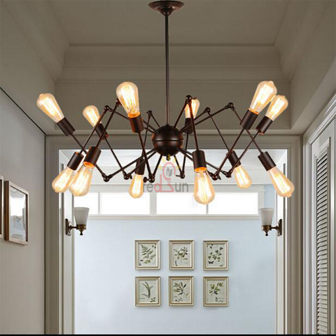 Đèn chùm decor Nhện 12 chân cứng DC-1112