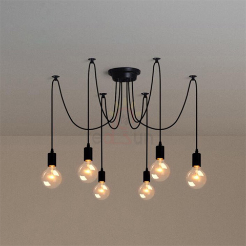 Đèn chùm decor Nhện 6 dây DC-806