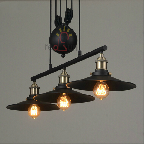 Đèn chùm decor ròng rọc 3 chóa DC-09