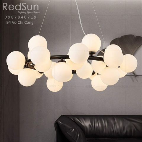 Đèn chùm vòng cầu sứ 25 bóng DC-1425
