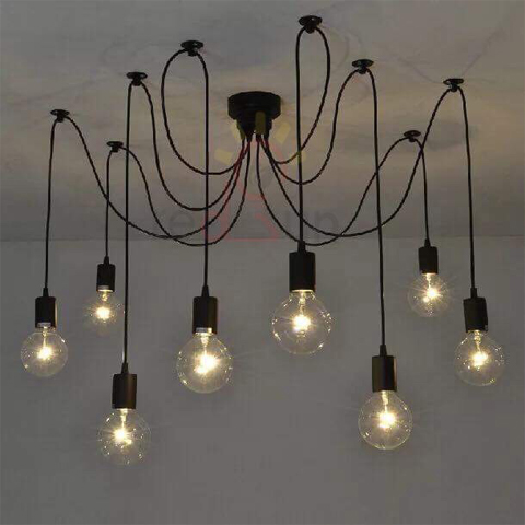 Đèn chùm decor Nhện 8 dây DC-808