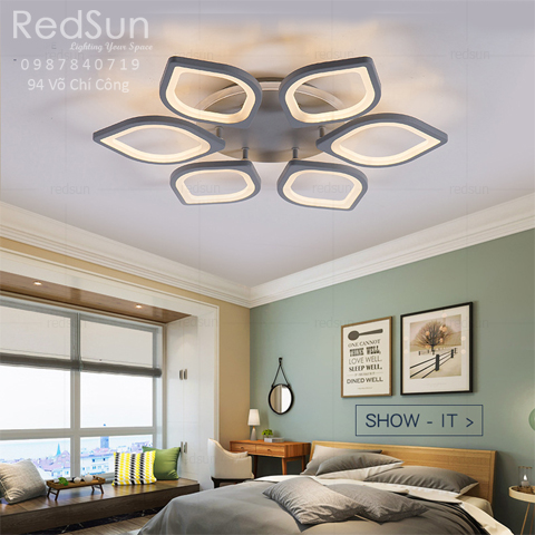 Đèn Mâm Ốp Trần Hiện Đại Sen 6 cánh Mini OT-S03/5