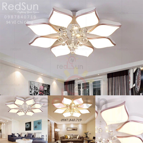 Đèn Mâm Ốp Trần Hiện Đại Trang Trí Pha lê  OT-LAYDY06