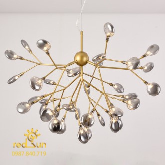 Chùm Hera dáng cầu 36 lá (vàng - khói) DC-L009