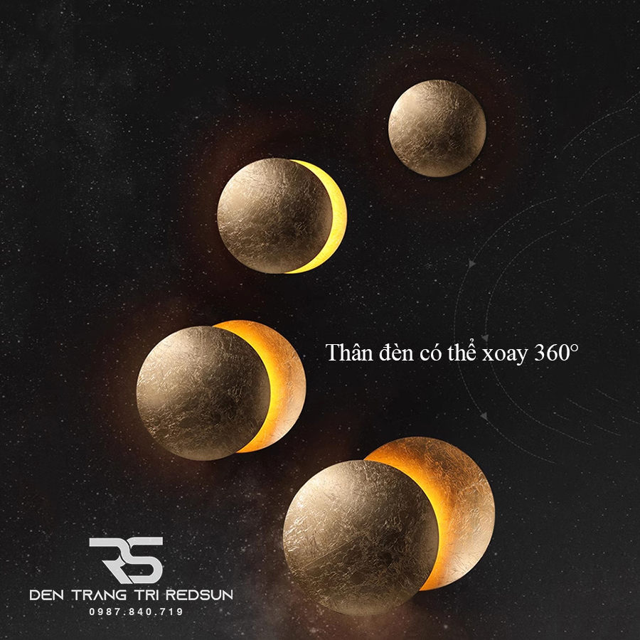 Đèn Tường Trang Trí Phòng Khách, Phòng Ngủ, Cầu Thang Nguyệt Thực Phong Cách Bắc Âu  DT-116