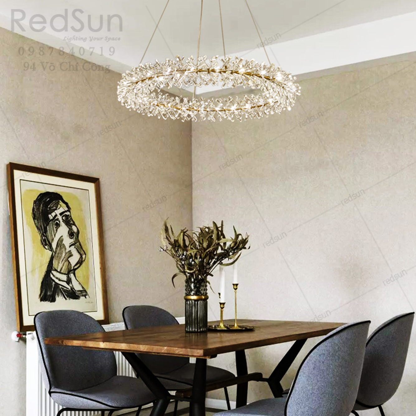 Đèn Chùm Pha Lê Vương Miện DC-L048