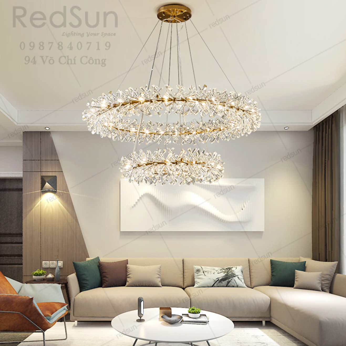 Đèn Chùm Pha Lê Vương Miện DC-L049