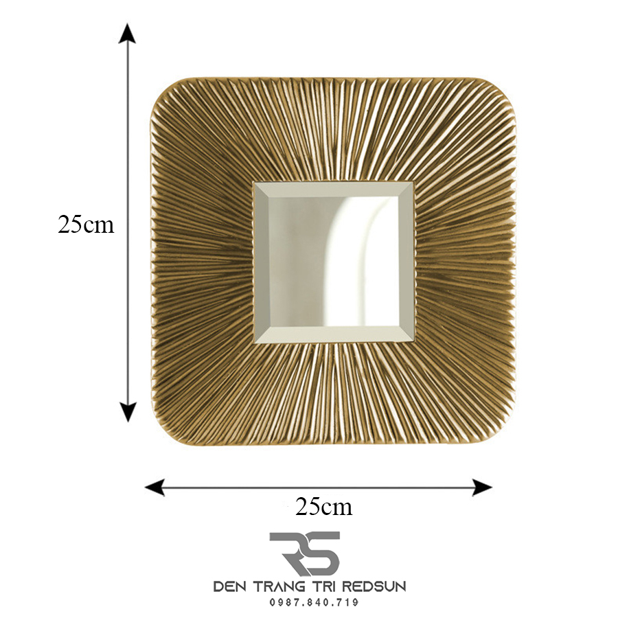 Gương Treo Tường Nghệ Thuật Trang Trí Phòng Khách, Phòng Ngủ Phong Cách Bắc Âu GDC-007