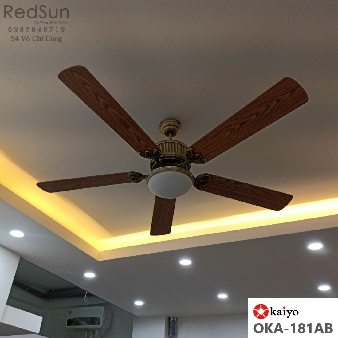 Quạt trần đèn KaiyoKukan OKA-181AB