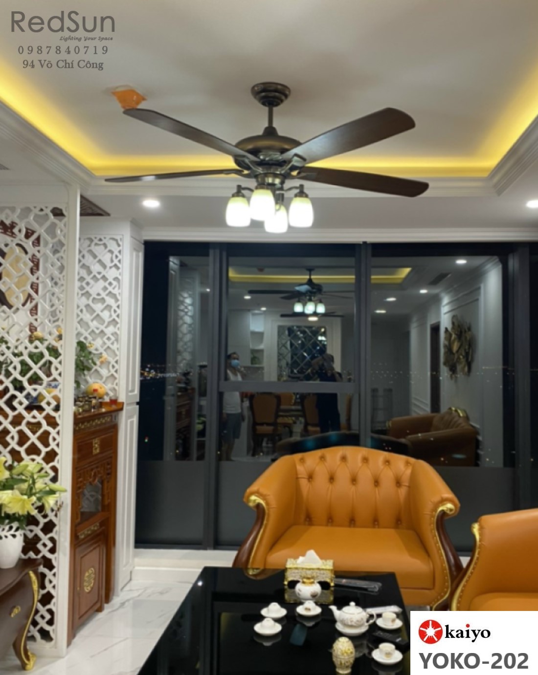 Quạt trần đèn KaiyoKukan YOKO-020