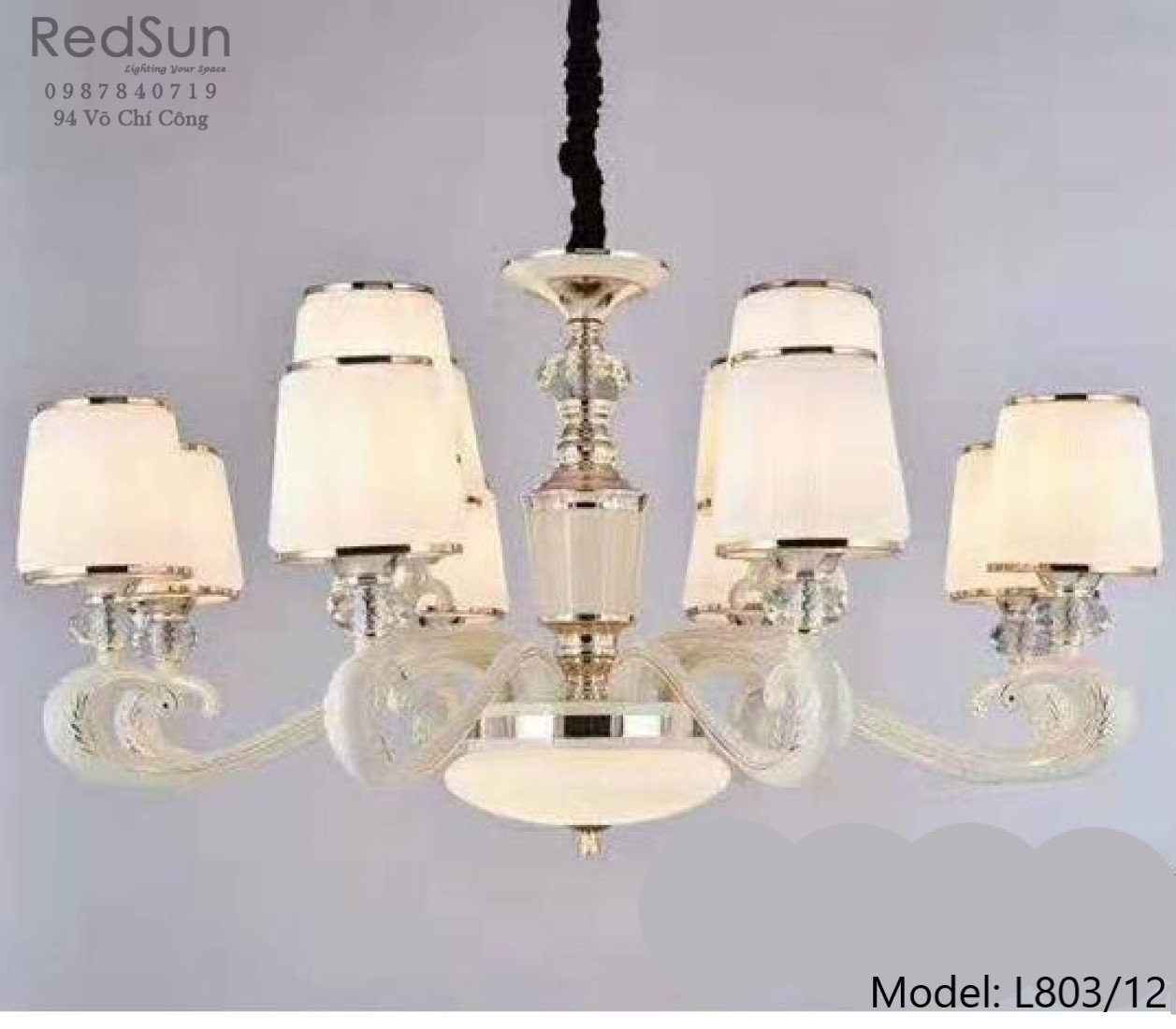 Đèn Chùm Phong Cách Cổ Điển 12 Tay L803