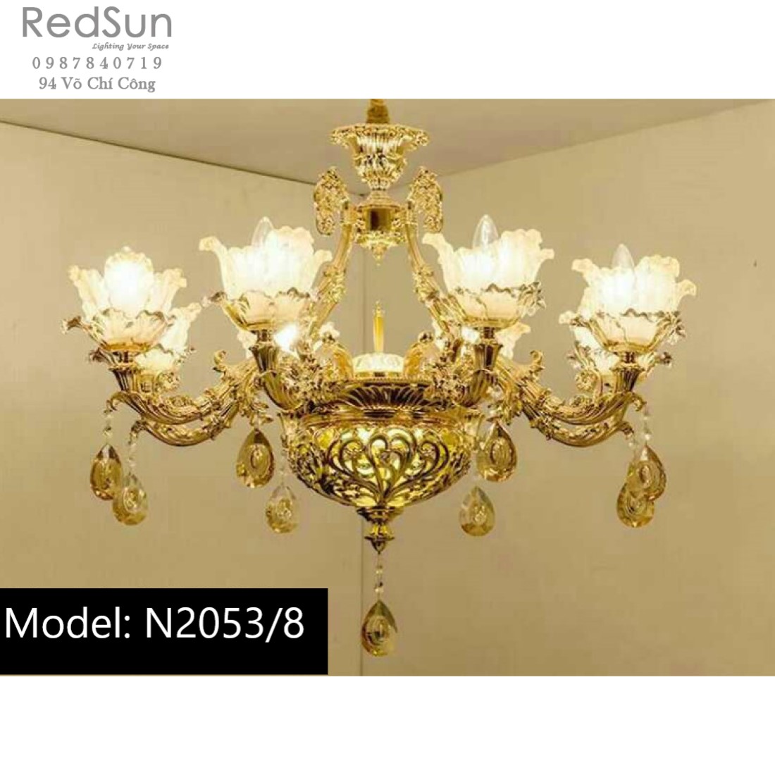 Đèn chùm phong cách cổ điển N2053