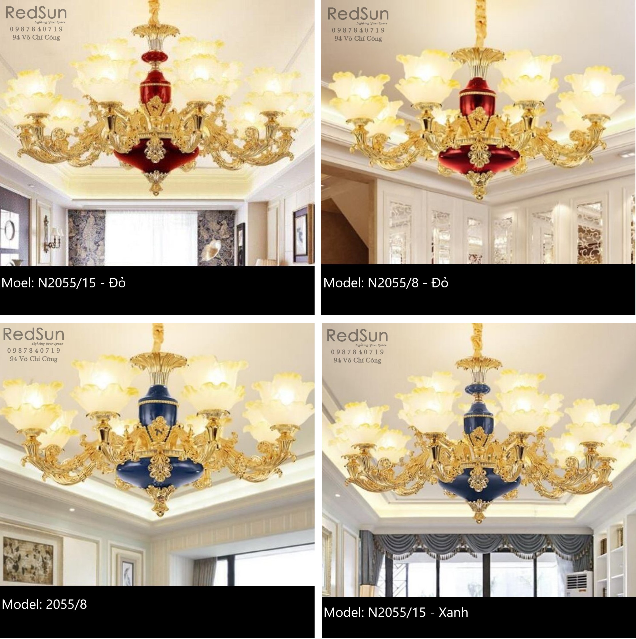 Đèn chùm phong cách cổ điển N2055