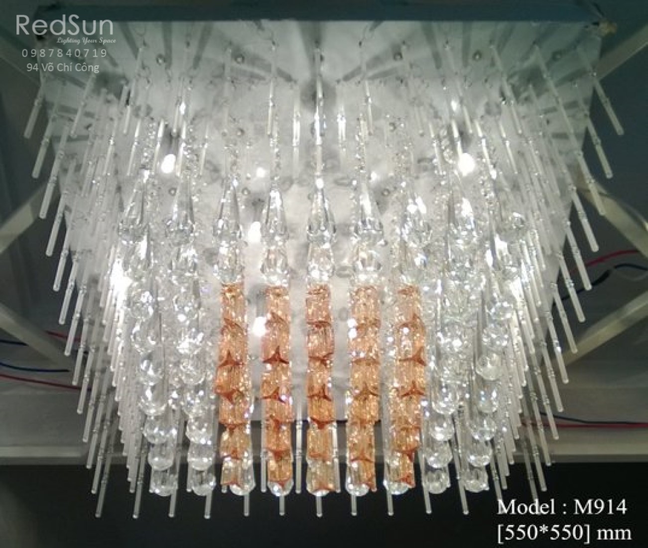 Đèn chùm pha lê phong cách hiện đại M914