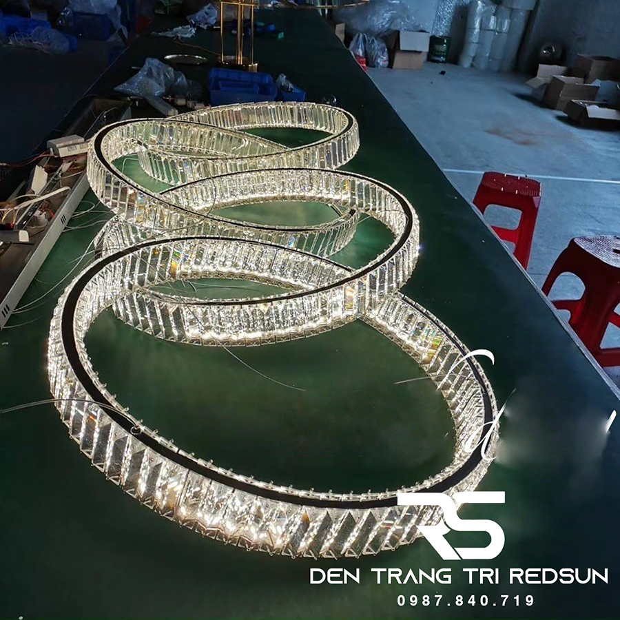 Đèn Thả Pha Lê Hiện Đại Cao Cấp Lắp Phòng Khách, Phòng Ăn, Sảnh Nhà Hàng TPL062