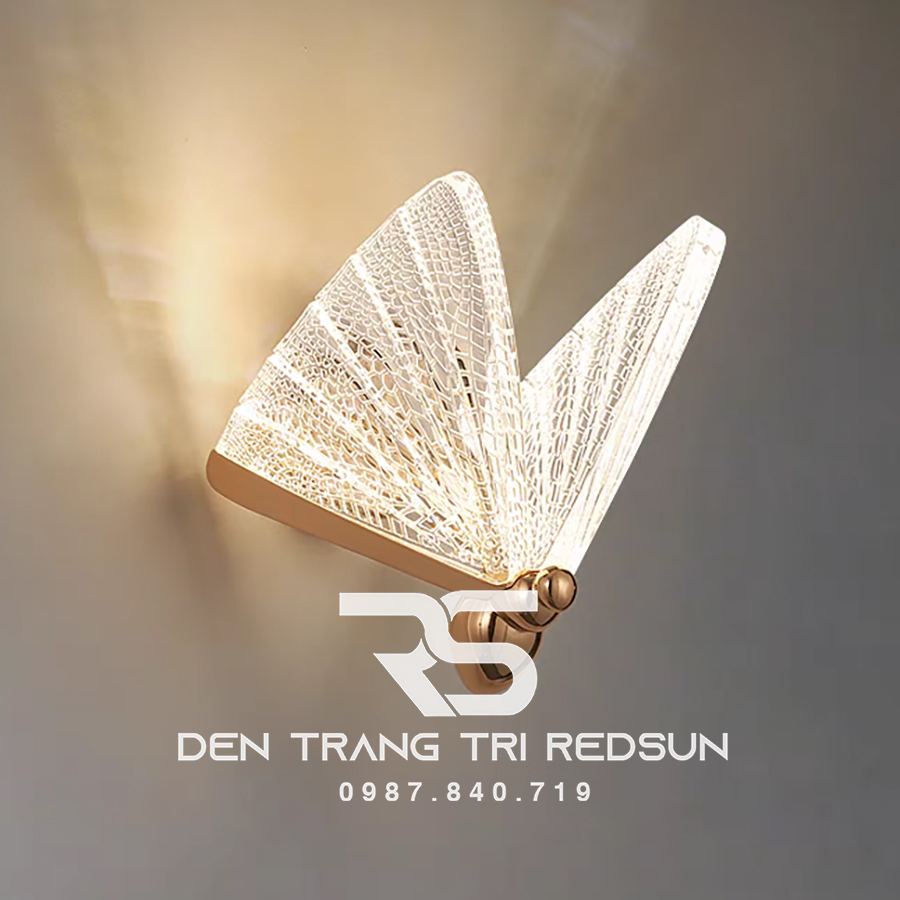 Đèn Tường Trang Trí Phòng Khách, Phòng Ngủ, Cầu Thang Hình Cánh Bướm Phong Cách Bắc Âu DT1162