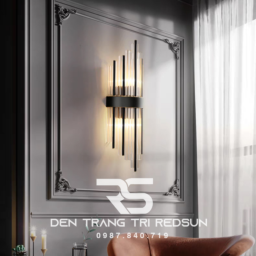 Đèn tường pha lê trang trí phòng khách hiện đại L6002-Đ