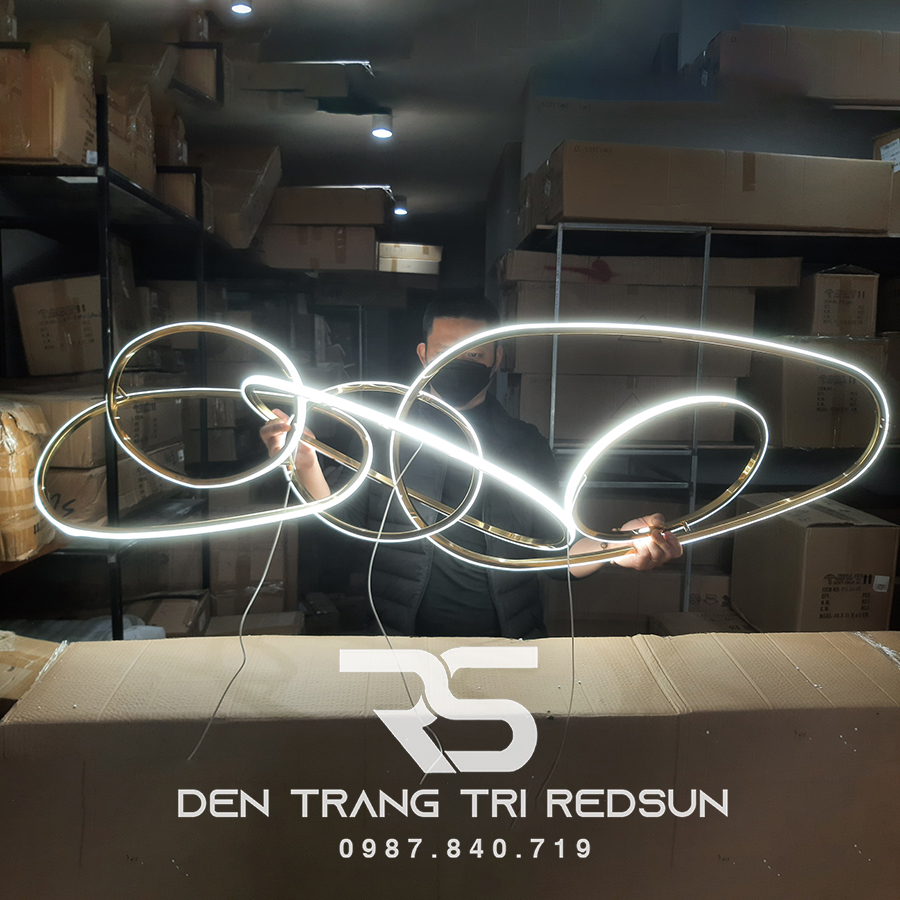 Đèn Thả Bàn Ăn Hiện Đại Bắc Âu Khung Inox Chiều Dài 160cm DC-L037