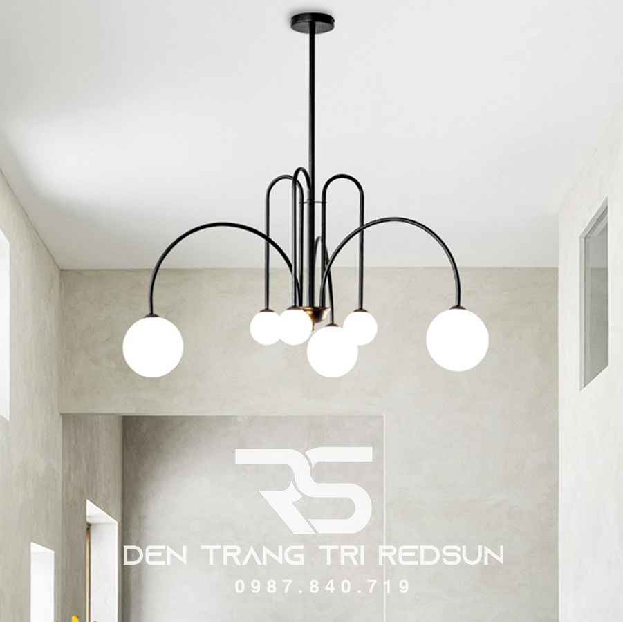 Đèn Chùm Phòng Khách Hiện Đại Bắc Âu Choá Thuỷ Tinh DC-L012