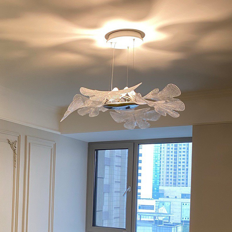 Đèn Thả Trần Hiện Đại Cánh Hoa Bay Thả Đơn Chất Liệu Mica Phong Cách Bắc Âu CDT-T043
