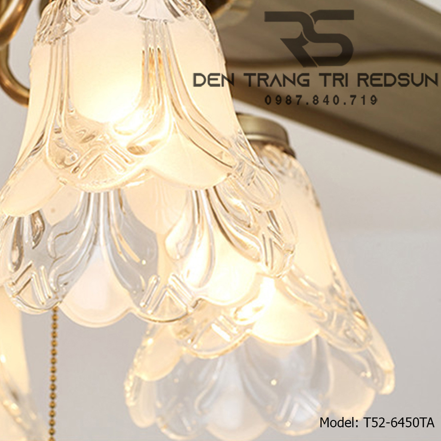 Quạt Trần Đèn Trang Trí Phòng Khách, Phòng Ngủ - T52-6450TA