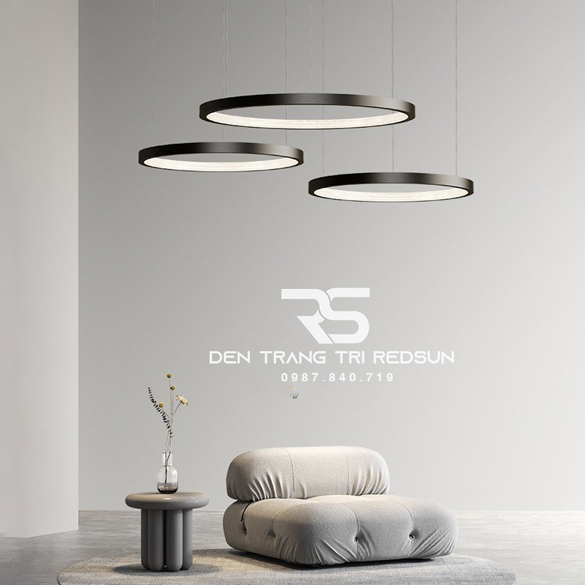 Đèn Thả Phòng Khách Hiện Đại 3 Vòng Bắc Âu DC-L041