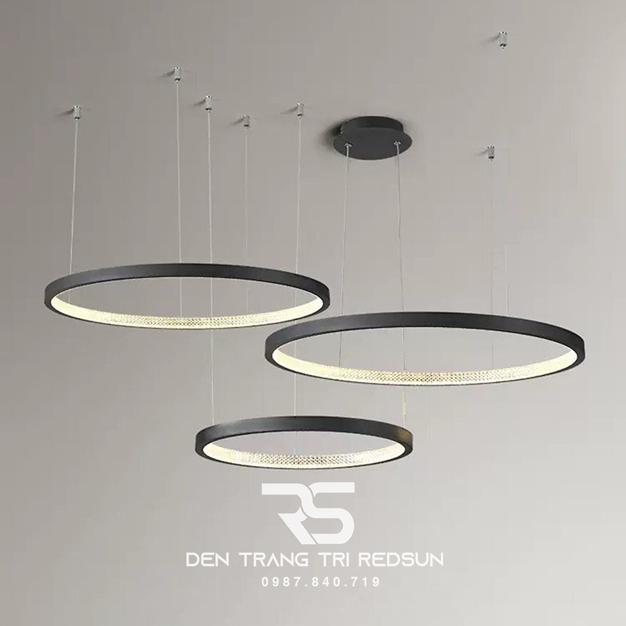 Đèn Thả Phòng Khách Hiện Đại 3 Vòng Bắc Âu DC-L041