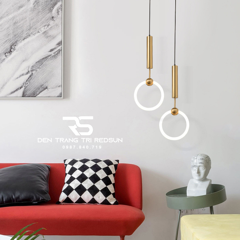 Đèn Thả Bàn Ăn Hiện Đại Phong Cách Bắc Âu Vòng Led Acrylic CDT-L004