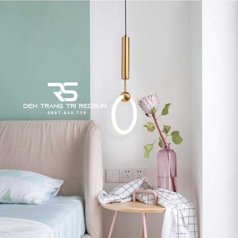 Đèn Thả Bàn Ăn Hiện Đại Phong Cách Bắc Âu Vòng Led Acrylic CDT-L004