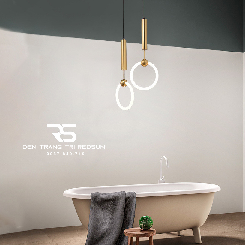 Đèn Thả Bàn Ăn Hiện Đại Phong Cách Bắc Âu Vòng Led Acrylic CDT-L004
