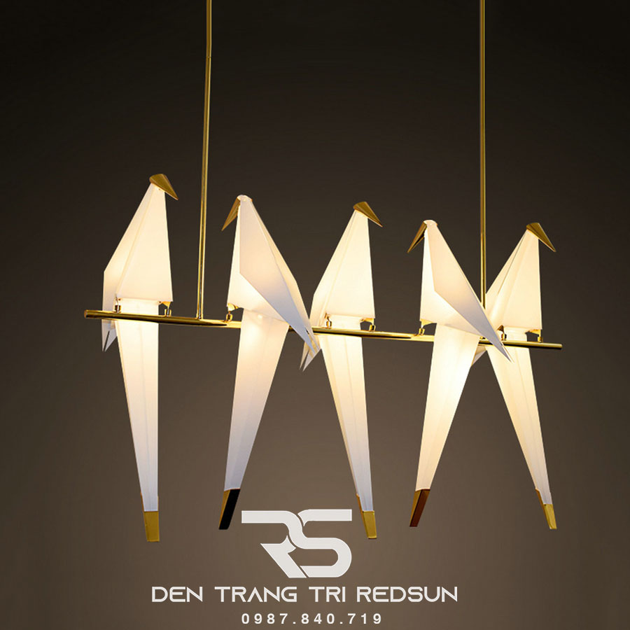 Đèn Thả Trần Phòng Khách, Phòng Ngủ, Bàn Ăn Hiện Đại Phong Cách Bắc Âu Sáng Tạo Hình Hạc Giấy DC-5081/5