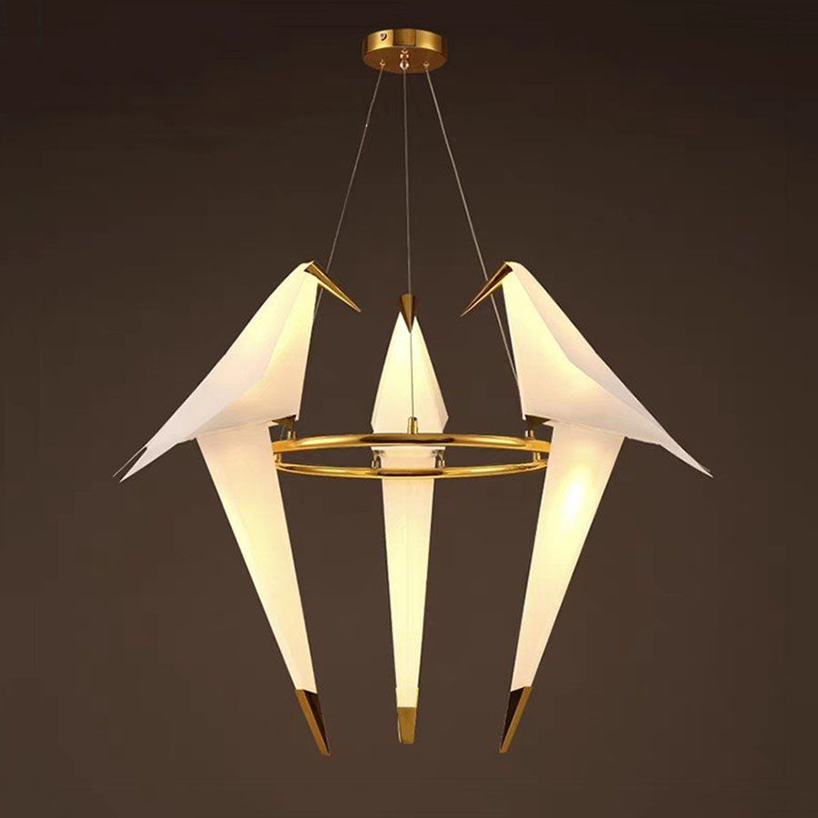 Đèn Thả Trần Phòng Khách, Phòng Ngủ, Bàn Ăn Hiện Đại Phong Cách Bắc Âu Sáng Tạo Hình Hạc Giấy DC-5081/3