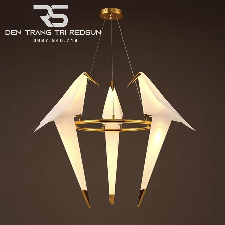 Đèn Thả Trần Phòng Khách, Phòng Ngủ, Bàn Ăn Hiện Đại Phong Cách Bắc Âu Sáng Tạo Hình Hạc Giấy DC-5081/3