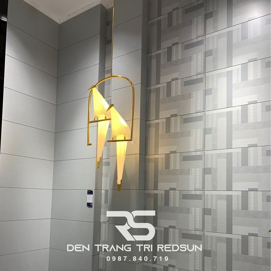 Đèn Thả Trần Phòng Khách, Phòng Ngủ, Bàn Ăn Hiện Đại Phong Cách Bắc Âu Sáng Tạo Hình Hạc Giấy DC-5081/2