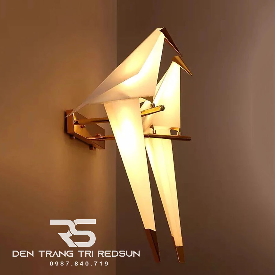 Đèn Tường Phòng Khách, Phòng Ngủ, Cầu Thang Hiện Đại Phong Cách Bắc Âu Sáng Tạo Hình Hạc Giấy DT-BVK23T2