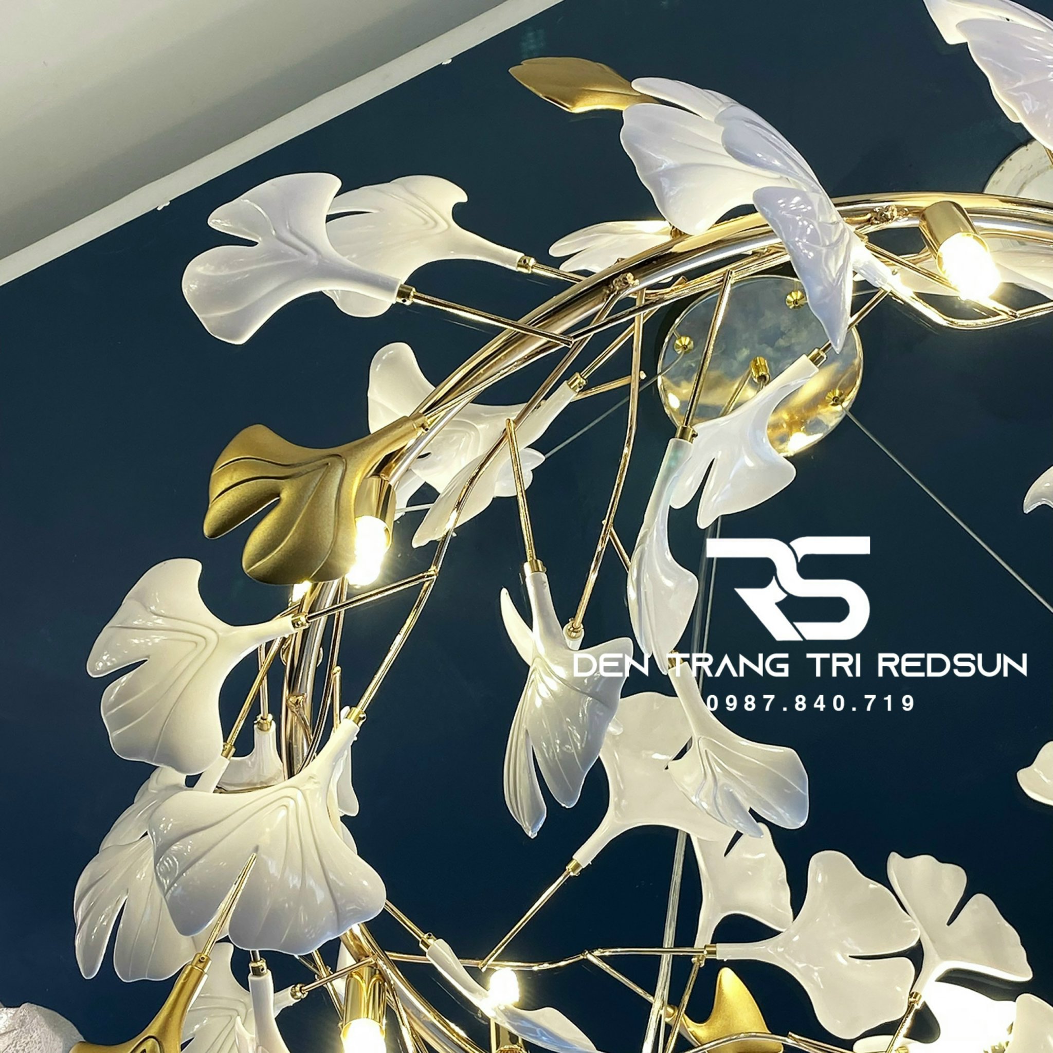 Đèn Chùm Phòng Khách Hiện Đại Phong Cách Bắc Âu Ginkgo Leaf DC-L059