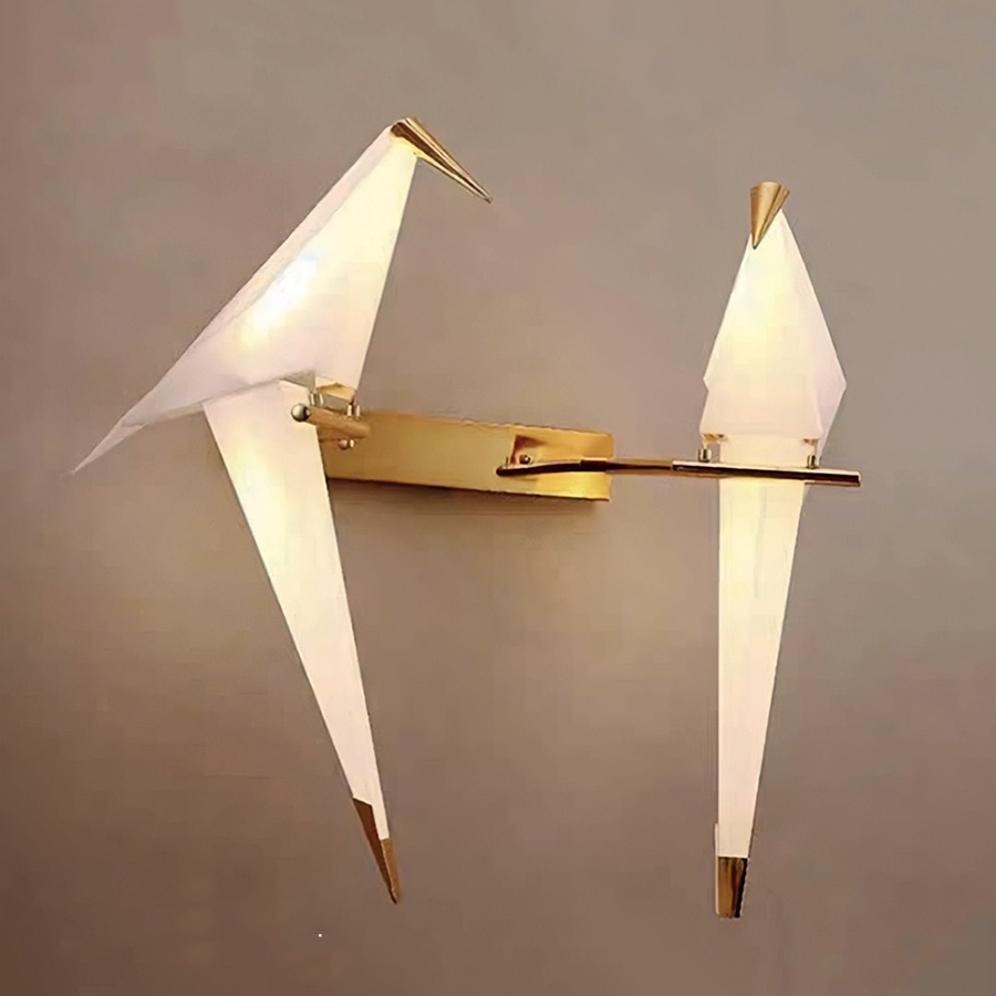 Đèn Tường Phòng Khách, Phòng Ngủ, Cầu Thang Hiện Đại Phong Cách Bắc Âu Sáng Tạo Hình Hạc Giấy DT-BVK23T2