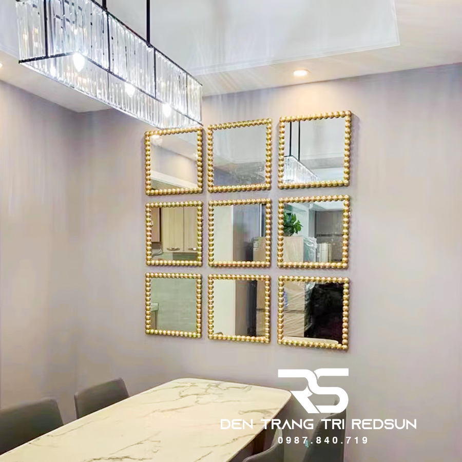 Gương Treo Tường Nghệ Thuật Lắp Trang Trí Phòng Khách, Phòng Ăn, Phòng Ngủ Bắc Âu GDC-006