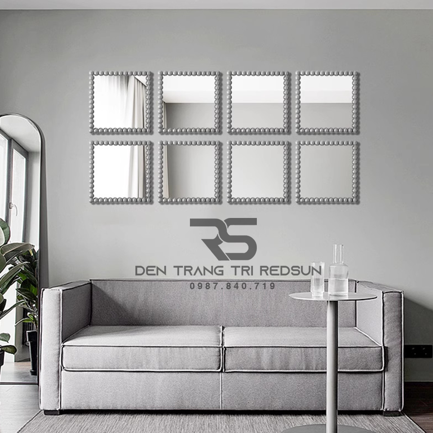 Gương Treo Tường Nghệ Thuật Lắp Trang Trí Phòng Khách, Phòng Ăn, Phòng Ngủ Bắc Âu GDC-006