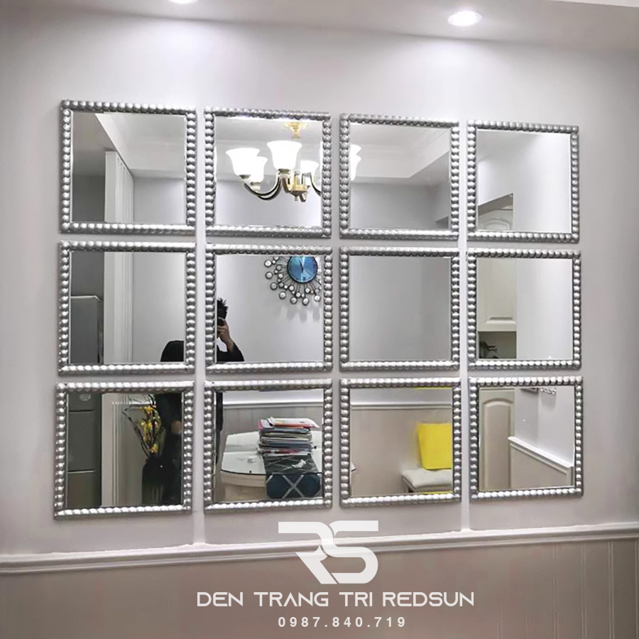 Gương Treo Tường Nghệ Thuật Lắp Trang Trí Phòng Khách, Phòng Ăn, Phòng Ngủ Bắc Âu GDC-006
