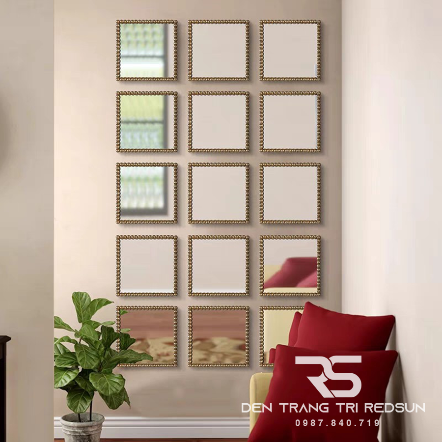 Gương Treo Tường Nghệ Thuật Lắp Trang Trí Phòng Khách, Phòng Ăn, Phòng Ngủ Bắc Âu GDC-006