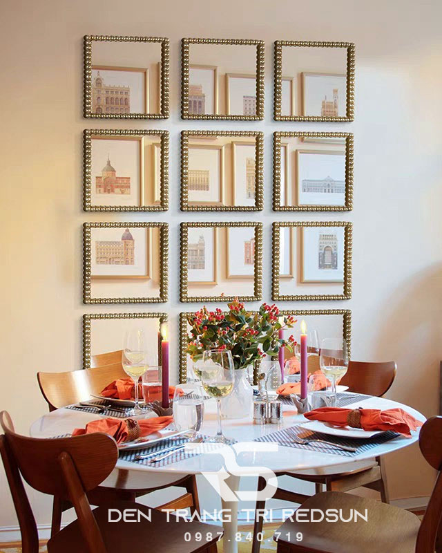 Gương Treo Tường Nghệ Thuật Lắp Trang Trí Phòng Khách, Phòng Ăn, Phòng Ngủ Bắc Âu GDC-006