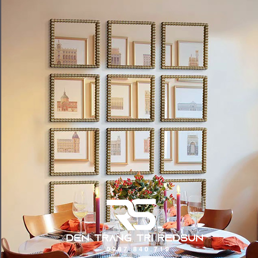 Gương Treo Tường Nghệ Thuật Lắp Trang Trí Phòng Khách, Phòng Ăn, Phòng Ngủ Bắc Âu GDC-006