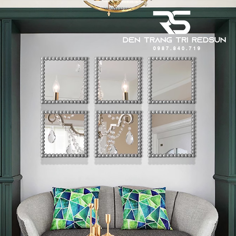 Gương Treo Tường Nghệ Thuật Lắp Trang Trí Phòng Khách, Phòng Ăn, Phòng Ngủ Bắc Âu GDC-006