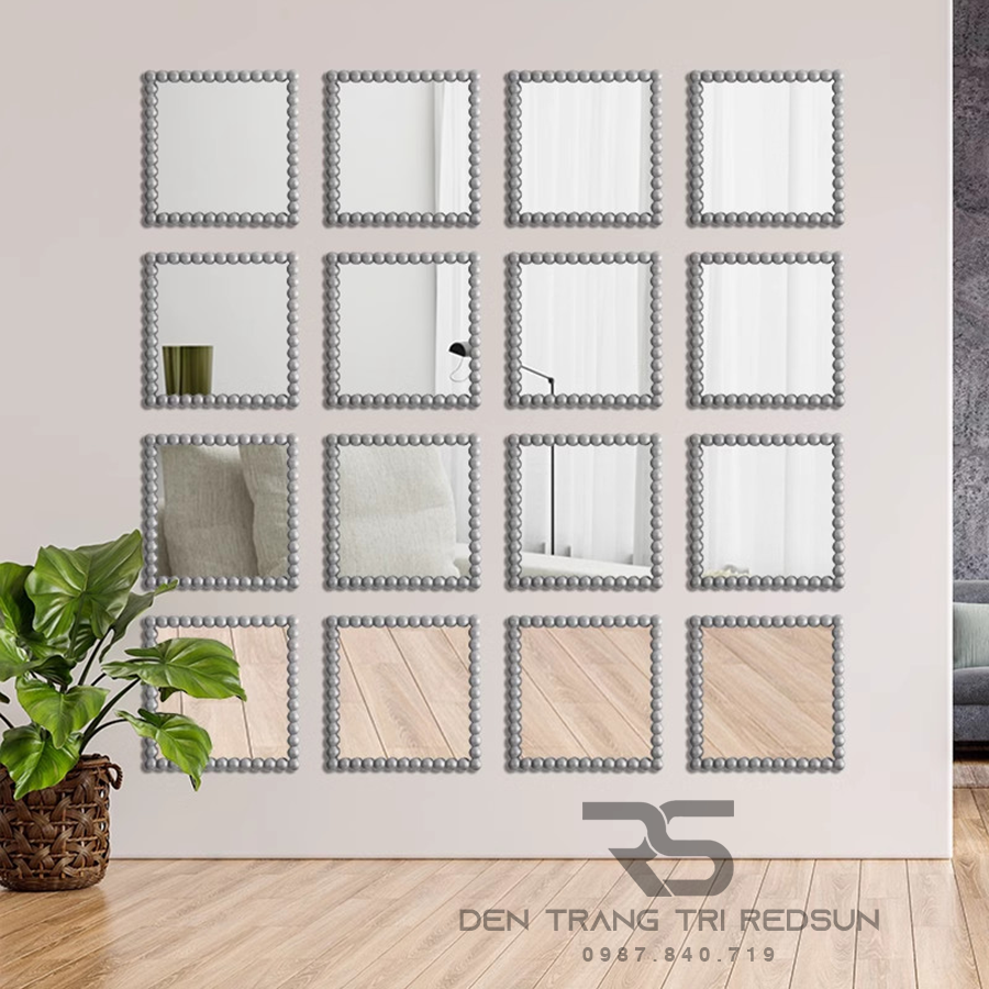 Gương Treo Tường Nghệ Thuật Lắp Trang Trí Phòng Khách, Phòng Ăn, Phòng Ngủ Bắc Âu GDC-006